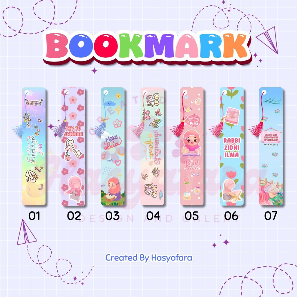 BOOKMARK PENANDA BUKU | BATAS MEMBACA | AESTHETIC | CUTE | ISLAMI | TASSEL | BEST SELLER TERMURAH