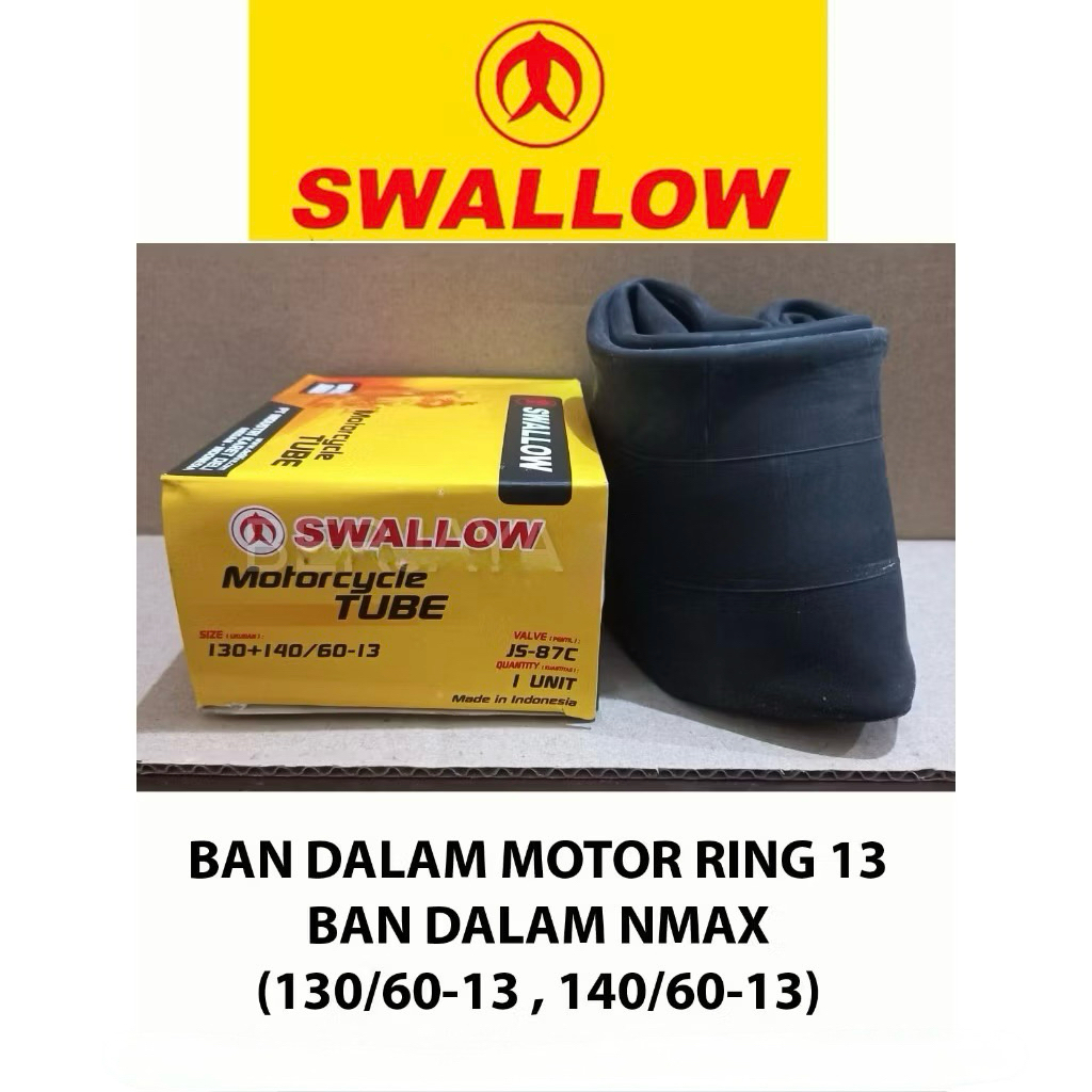BAN DALAM SWALLOW 130 / 60 - 13 , 140 / 60 - 13 NMAX BELAKANG BLK