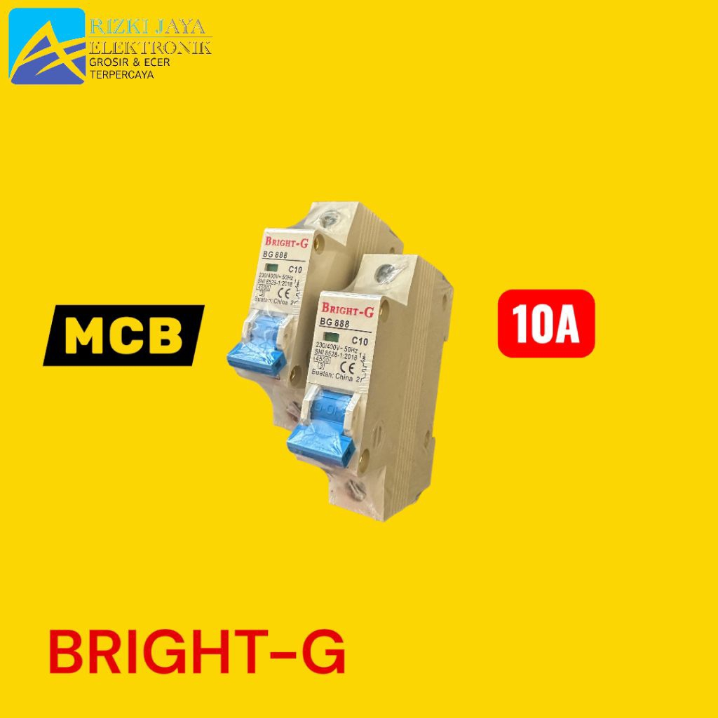 MCB BRIGHT-G PEMUTUS ARUS LISTRIK INSTALASI LISTRIK RUMAH MCB 1PHASE SNI SEKRING