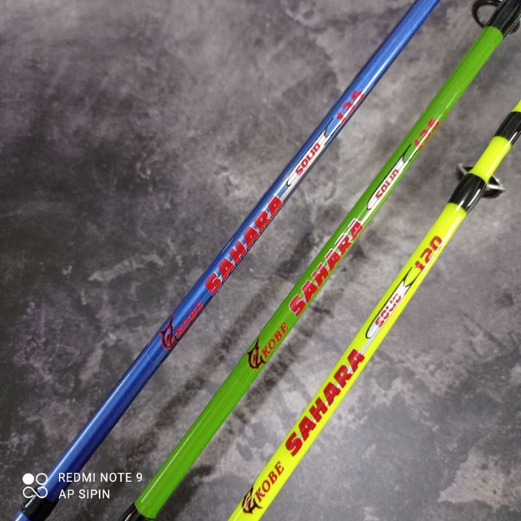 Joran Kobe Sahara fiber solid lentur joran ikan mas/joran kolam