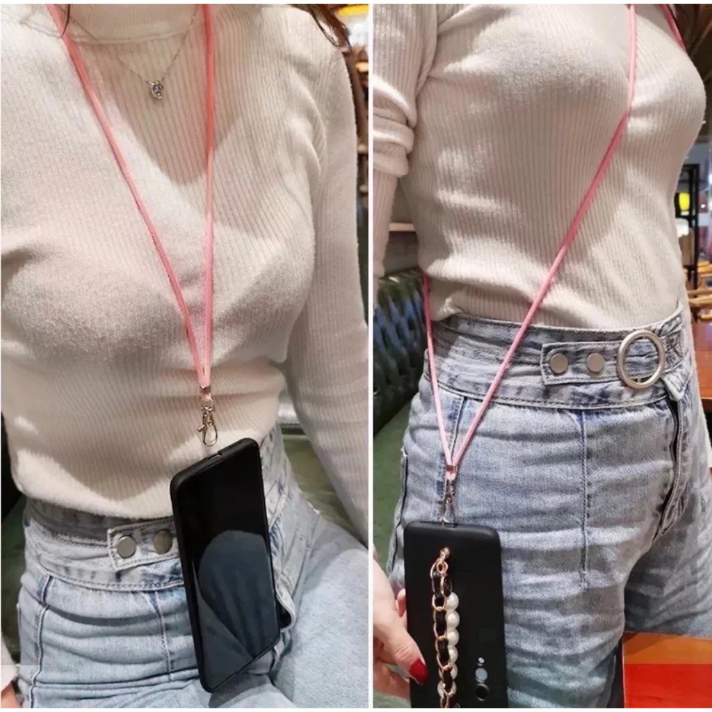 Foru Case-(Sudah Termasuk MIka Gantungan HP) Part 1 Lanyard HP Tali Gantungan Leher Model Nagita / T