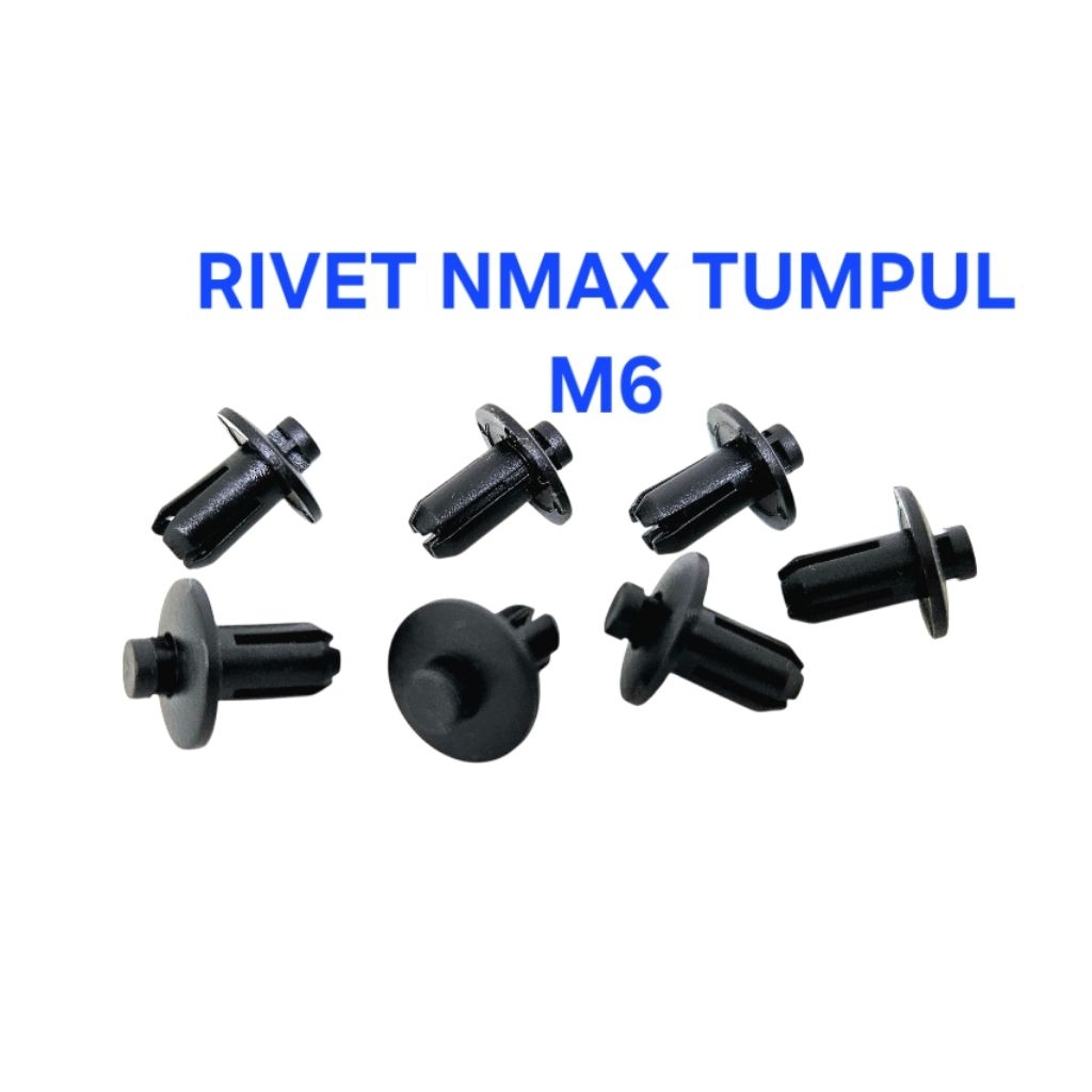Klip Kancing Rivet Body Tumpul Kecil 6mm IMPOR Universal Motor NMAX Mobil Rivet M6