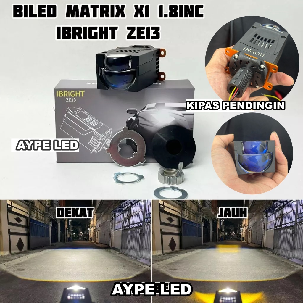 Biled Mini Matrix ZE 13 1.8 inch Laser Lens Bluelens 55 Watt IBRIGHT Original