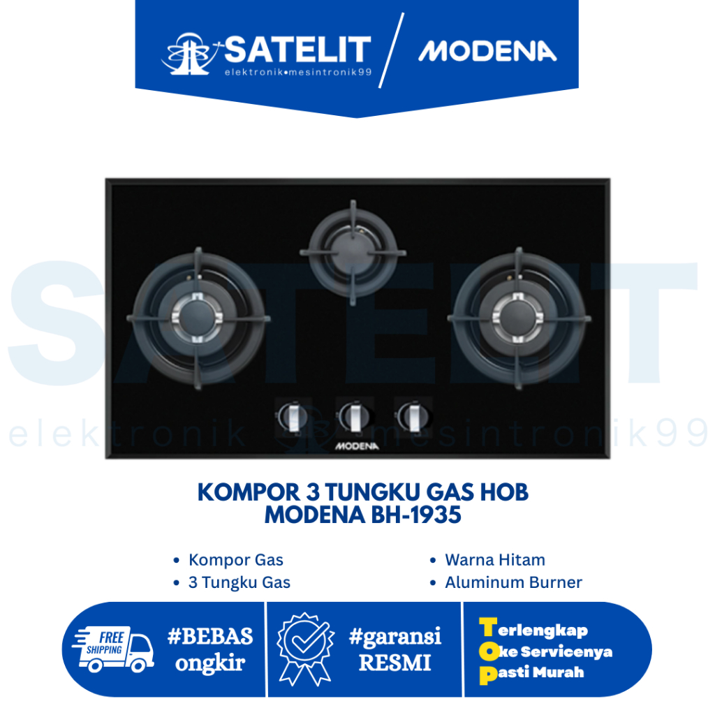 KOMPOR 3 TUNGKU GAS HOB MODENA BH-1935