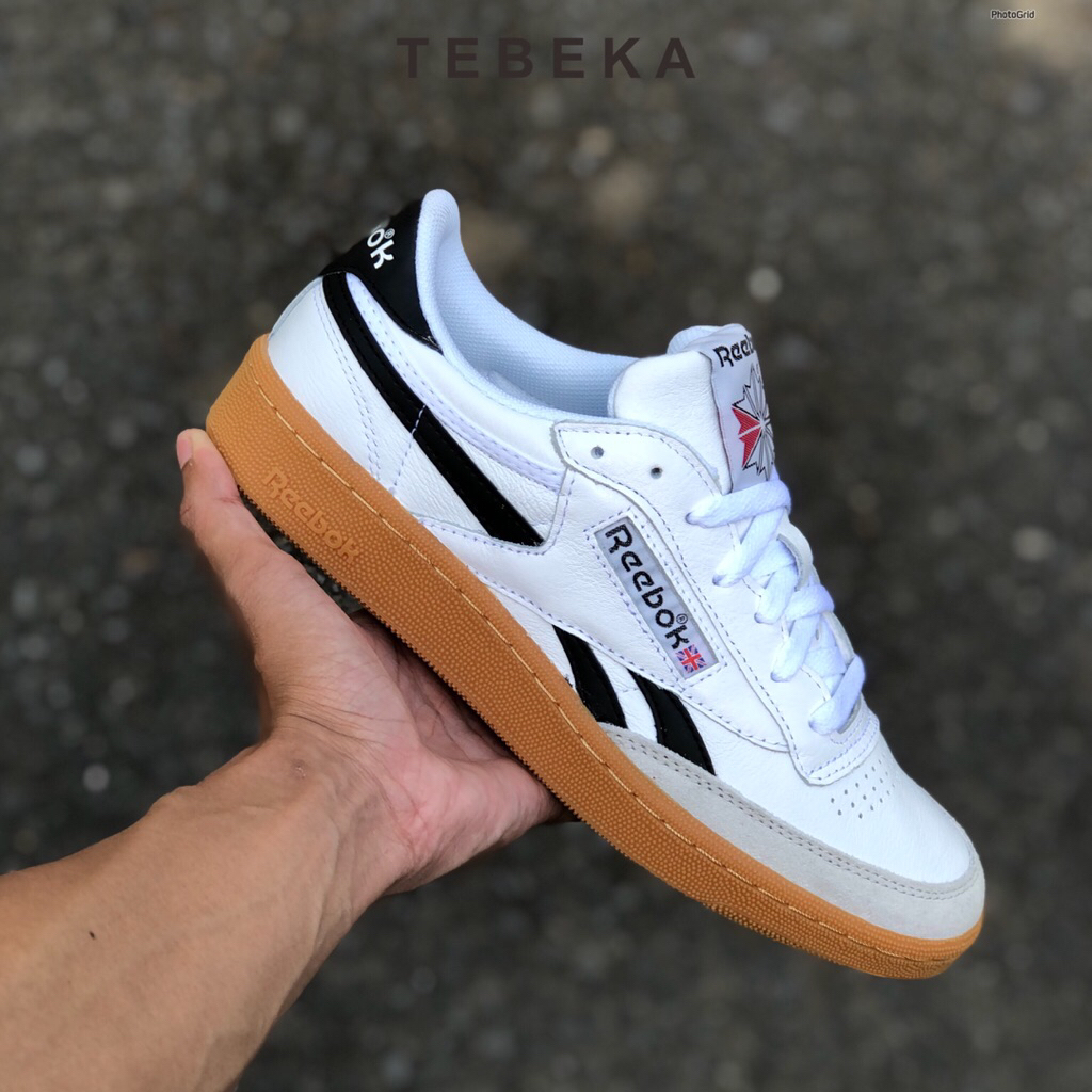 Reebok Classic Club C Revenge Vintage Leather White Black Gum Original