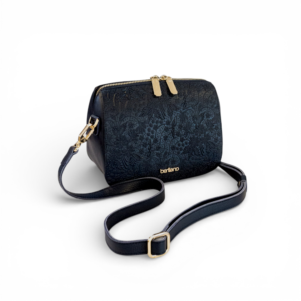 Berliano Leather Nirwana Pouch - Pouch Tas Slempang Wanita Tas Kulit Wanita Motif Batik Kulit Sapi A