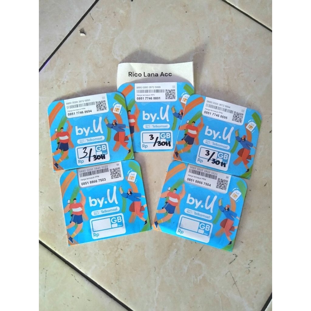 Kartu perdana BYU ISI paketan 3gb (MASIH SEGEL/ HARUS REGISTRASI DAN ISI KUOTA SEBELUM PAKAI) perdan