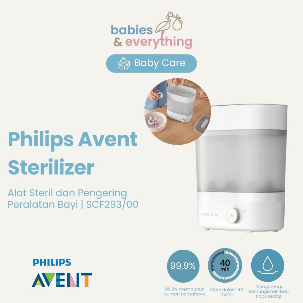Philips Avent | Sterilizer & Dryer | Alat Steril & Pengering Peralatan Bayi | Terbukti Hilangkan 99,