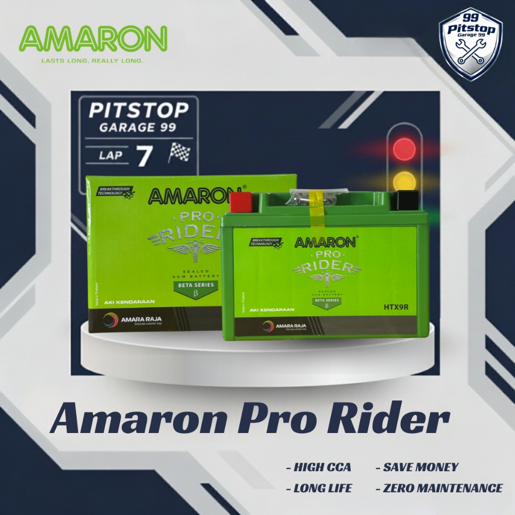 Amaron Aki Motor Honda CBR 900 R UTX9 / YTX9BS - 12V / 8Ah Aki Kering