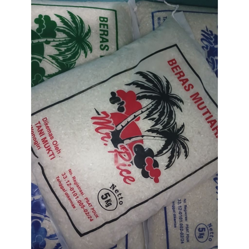 Beras Mutiara Wonogiri Kemasan 5 kg