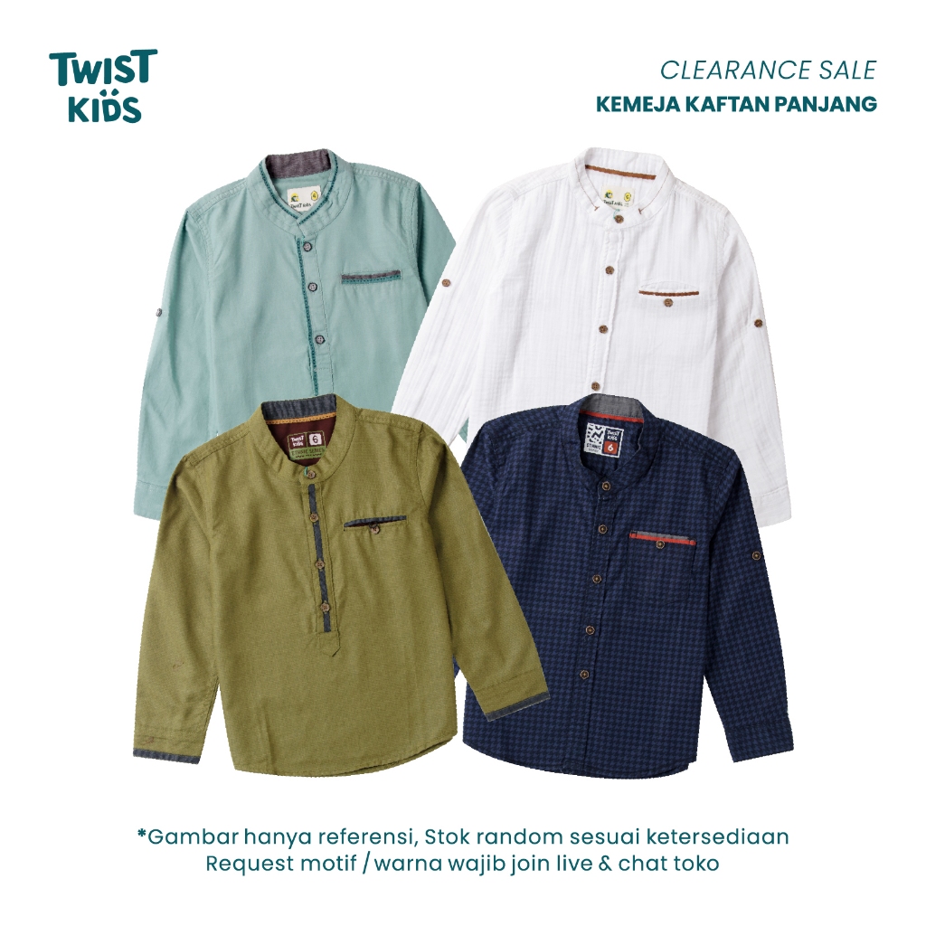 Twist Kids - Kemeja Koko Baju Lebaran Terbaru 2026 Premium Lengan Panjang Anak Laki-Laki