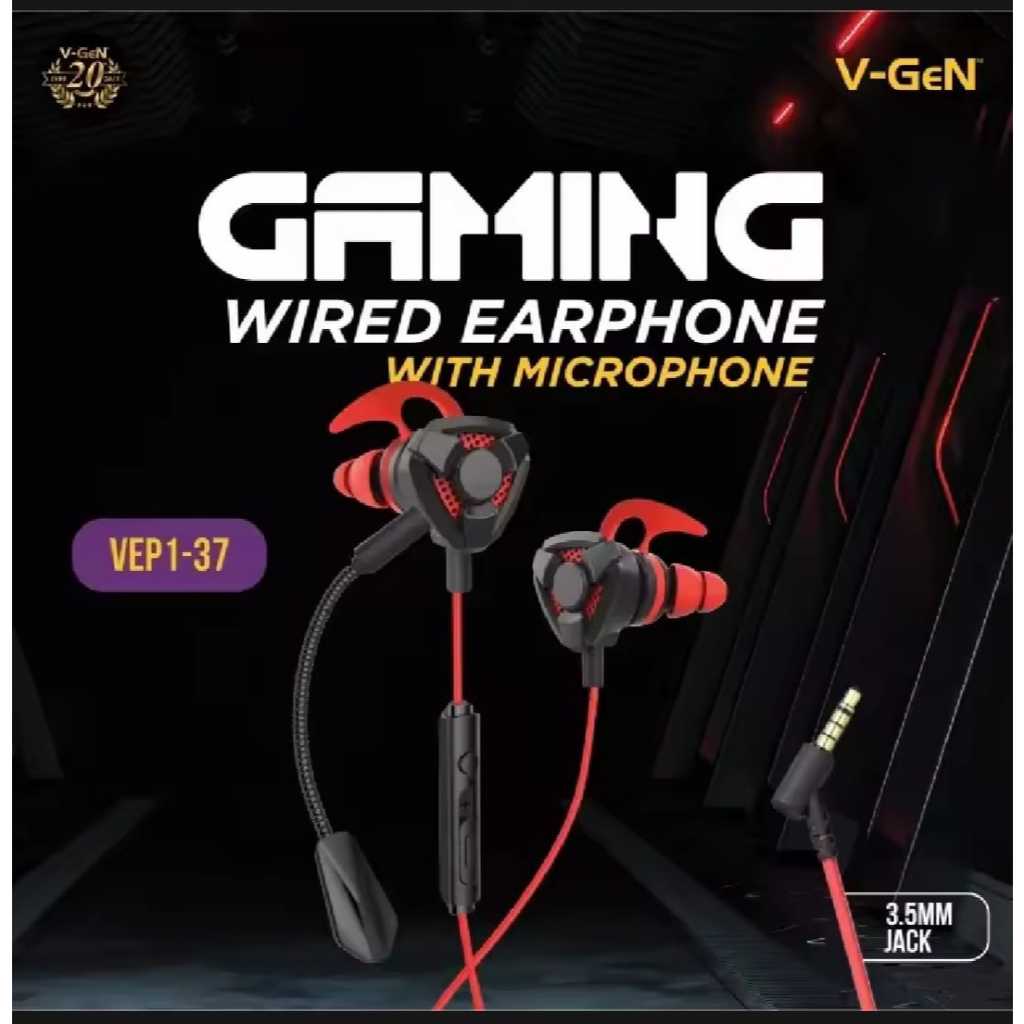 VGEN VEP1-37 Gaming Wired Earphone with Microphone HD Sound Headset