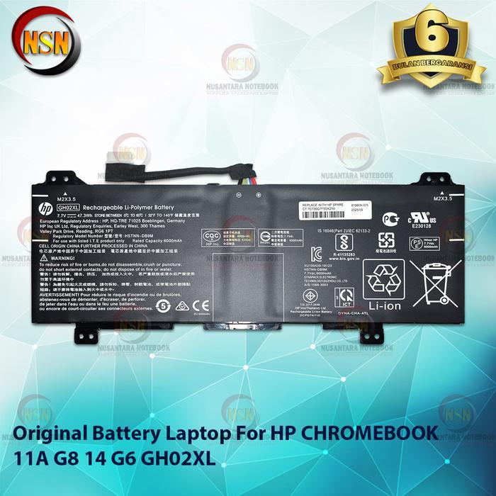 Baterai Battery Original Laptop for CHROMEBOOK 11A G8 14 G6 GH02XL