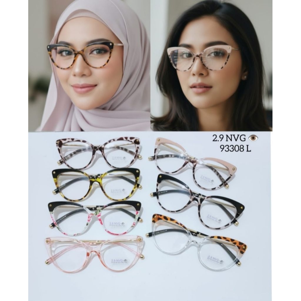 kacamata 93308 frame pria/wanita lensa anti radiasi/minus/photocromic/kacamata hitam