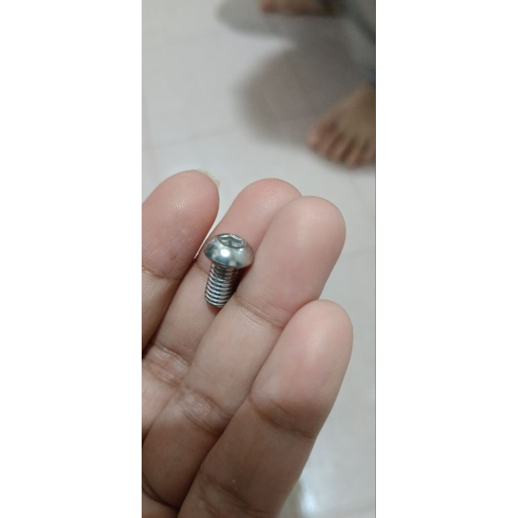 Baut L Stainless Button M6 x 12