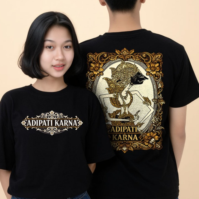 T-shirt Wayang Adipati Karna Kaos Jawa Tshirt Budaya Jawa pria pitutur kata kata pramesti Original D