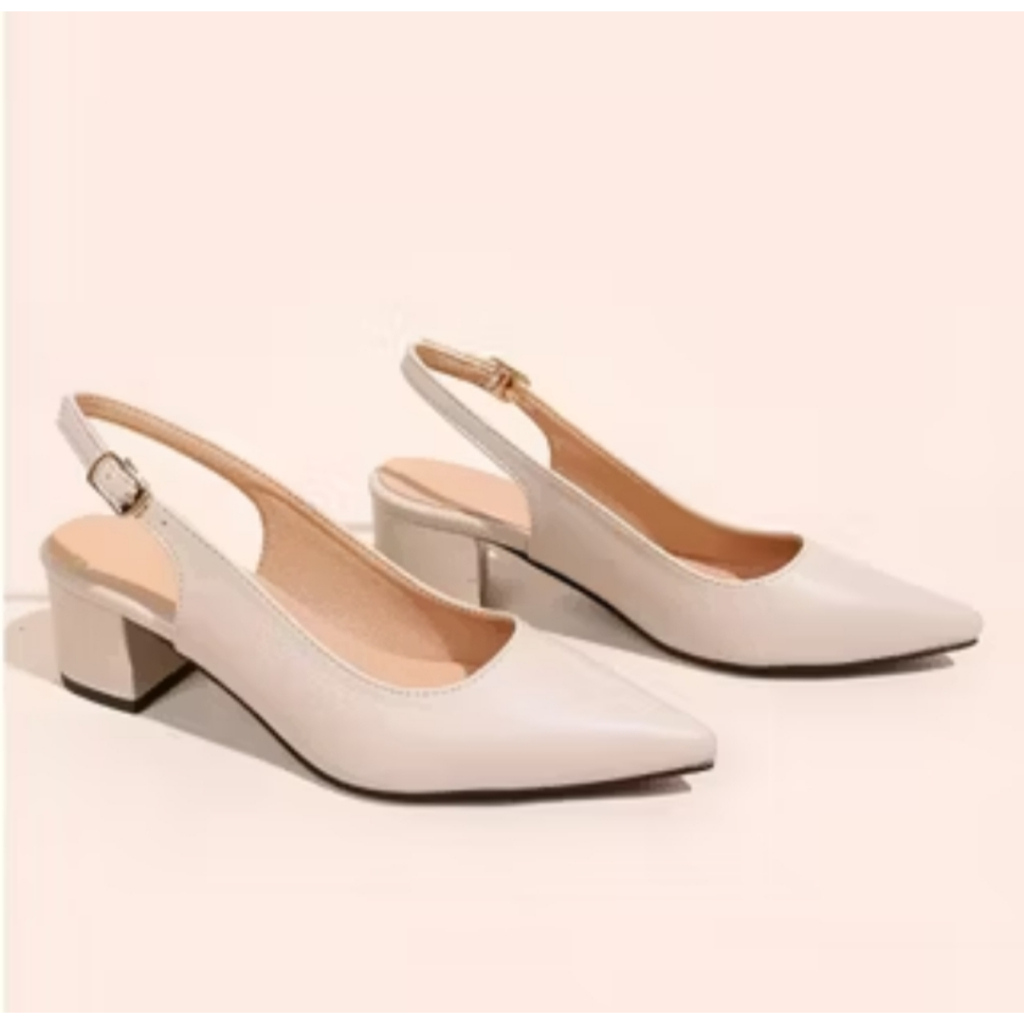 SEPATU BAPAU WANITA  MULES TINGGI HAK 5CM