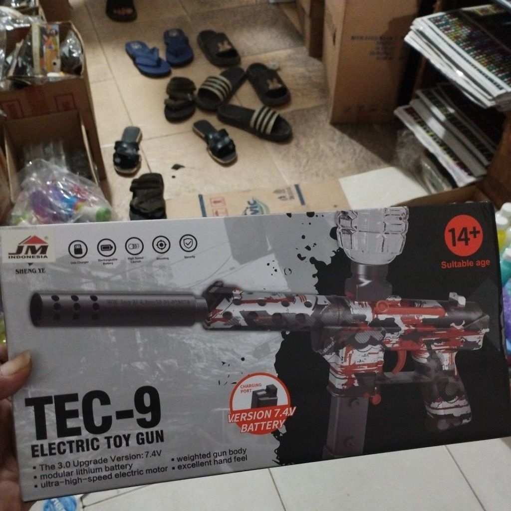 tembakan gel tec-9/arp9/ump45/m416 batrei tanam