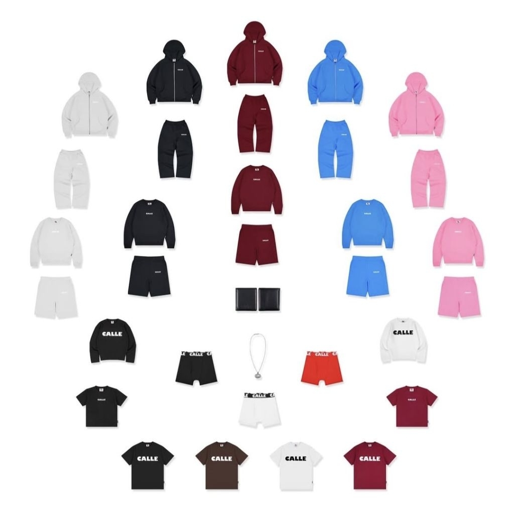 [ORI 100% & MURAH] Calle Basic All Artikel - Zip, Crewneck, Longsleeve, Sweatpants, Shortpants, Neck