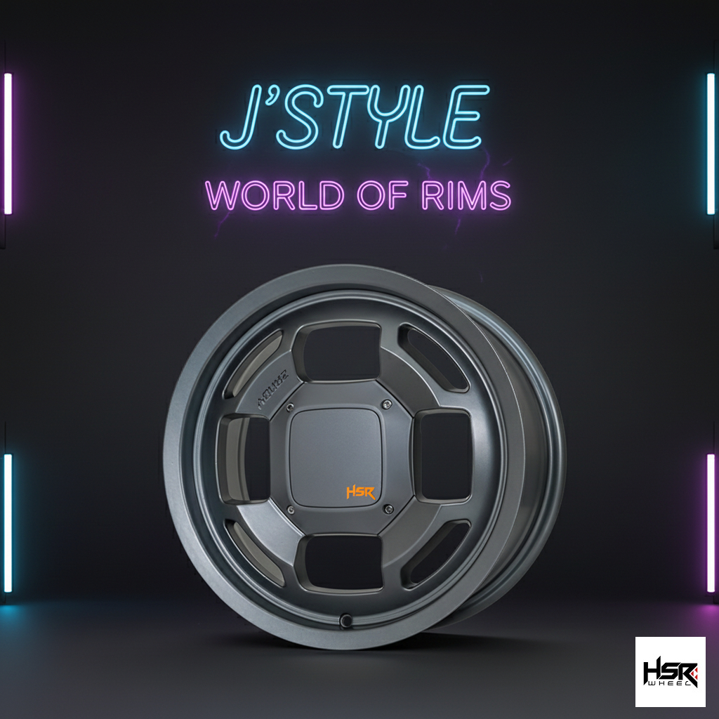 HSR Wheel Zandy Ring Velg 15x6.5 8X114-3 ET42 Semi Matt Grey PNP Binguo EV, Agya, Xenia, Livina, Dll