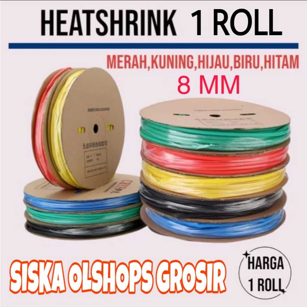 KABEL BAKAR 8 MM  SELANG BAKAR // ISOLASI BAKAR UKURAN 8MM /Selang Selongsong Kabel Bakar // harga p