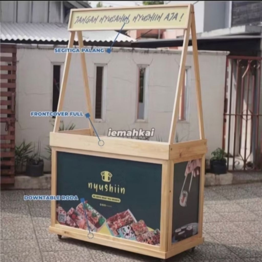 Booth jualan/booth kayu jati belanda