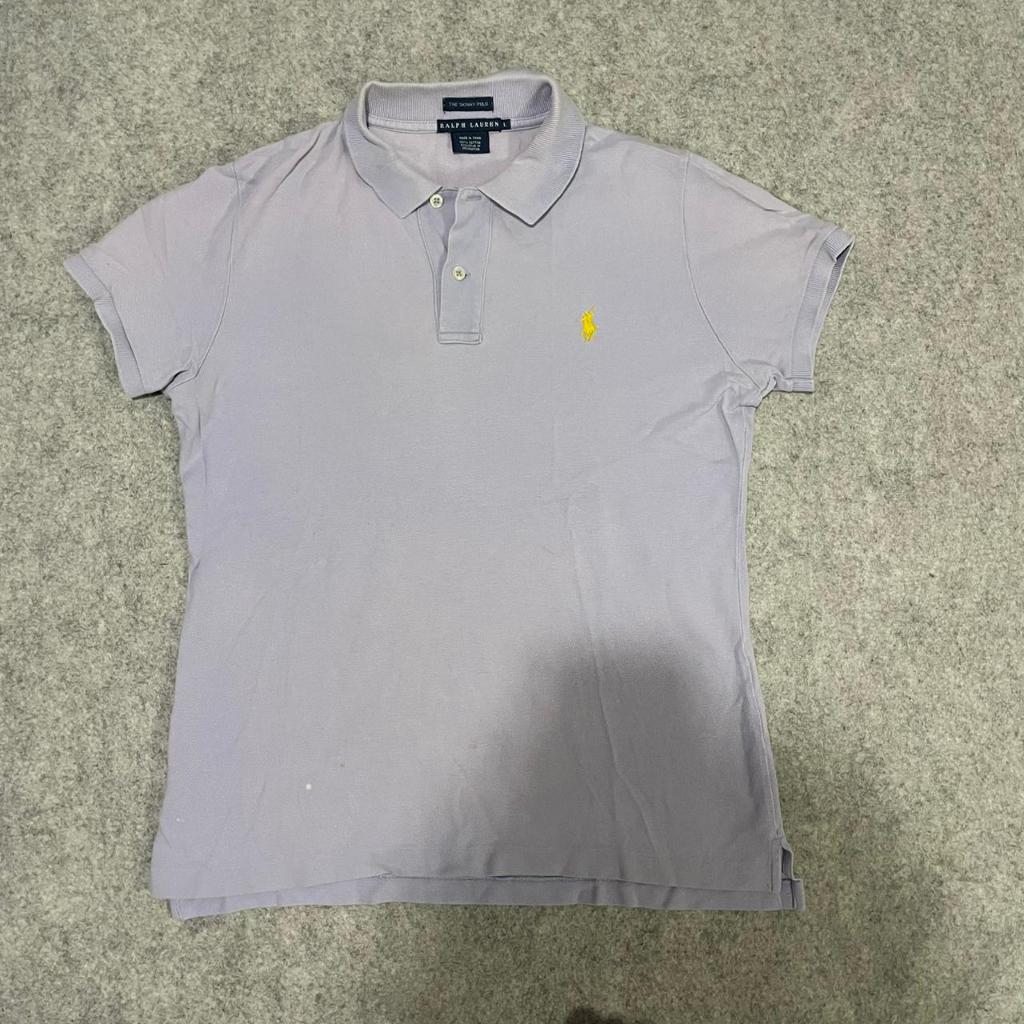 Kaos Kerah Polo Ralph Lauren Lilac Baju Atasan Wanita Kerah