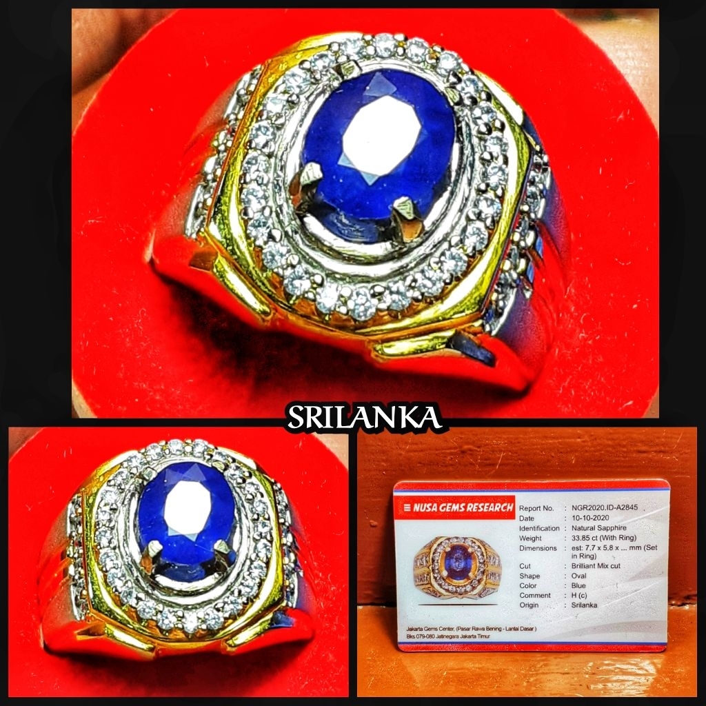 batu blue sapphire ceylon asli warna royall blue