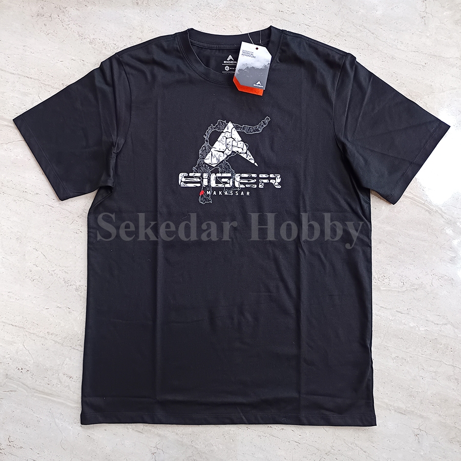KAOS EIGER1989 MAKASSAR LOGO BLACK ORIGINAL KAUS PRIA