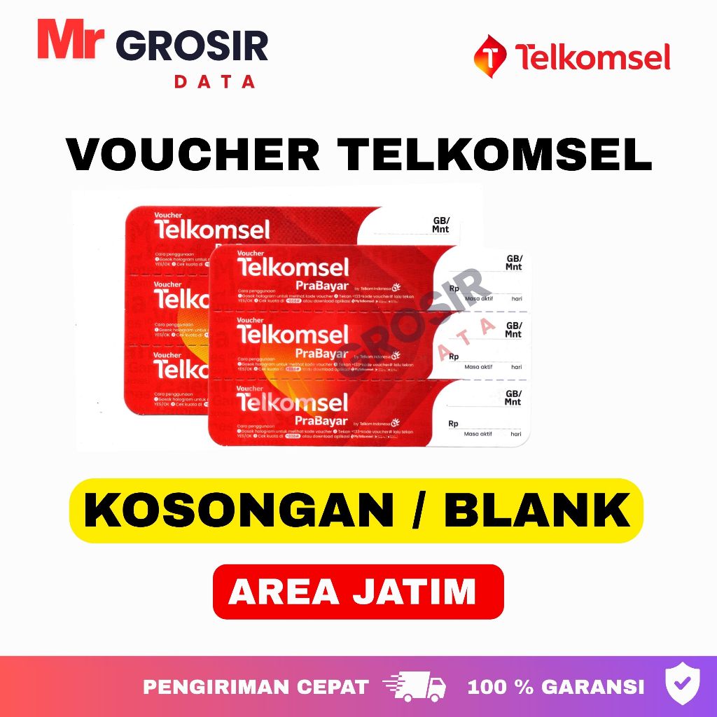 VOUCHER KOSONGAN TELKOMSEL JATIM MIN 21 PCS