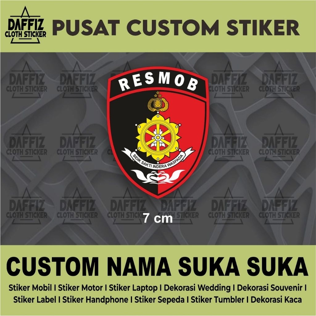 STIKER VINYL LOGO RESMOB