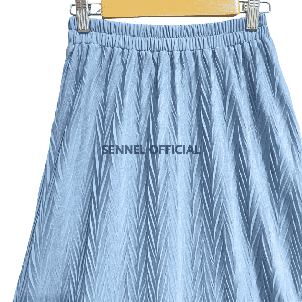 Rok Wanita Panjang Plisket Padi / Rok Plisket / Rok Panjang Model V / Bawahan Wanita