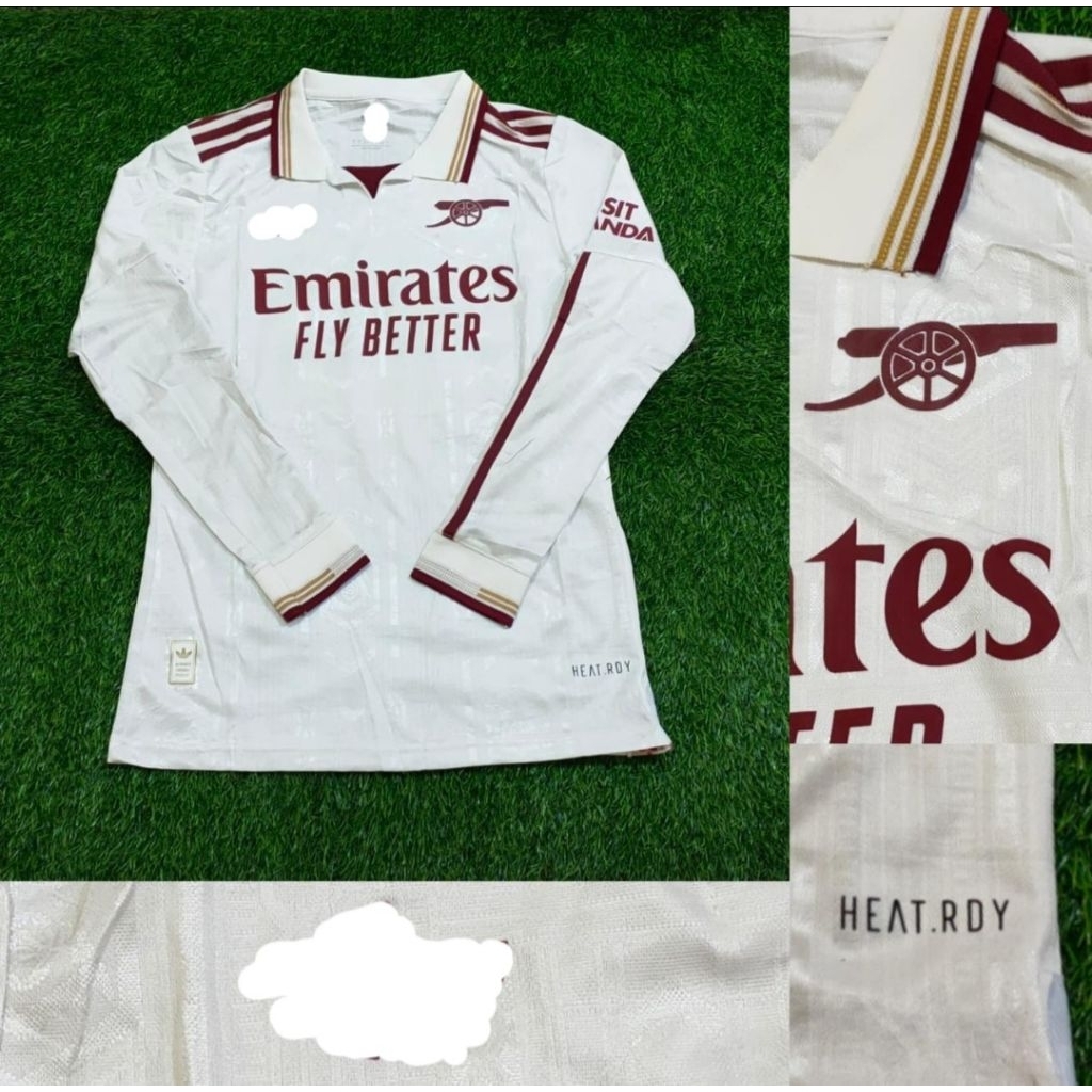 Jersey Kaos Baju Sepak Bola Arsenal Home Away 3rd Third Home Away 3rd Third Putih White Climachill C