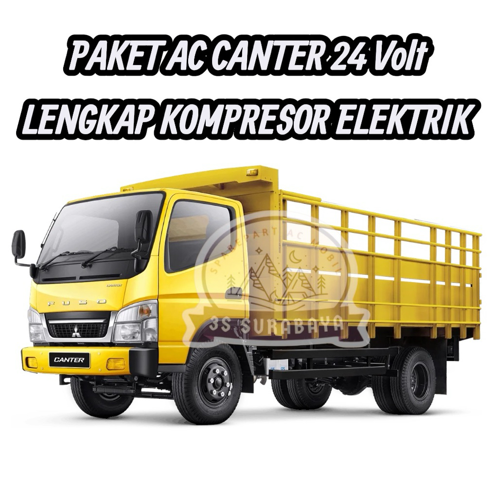 Paket Ac Truck Lengkap Unit Canter 24 Volt Pasang kompresor Elektrik Semua tipe Selain (Baru/New) Ac