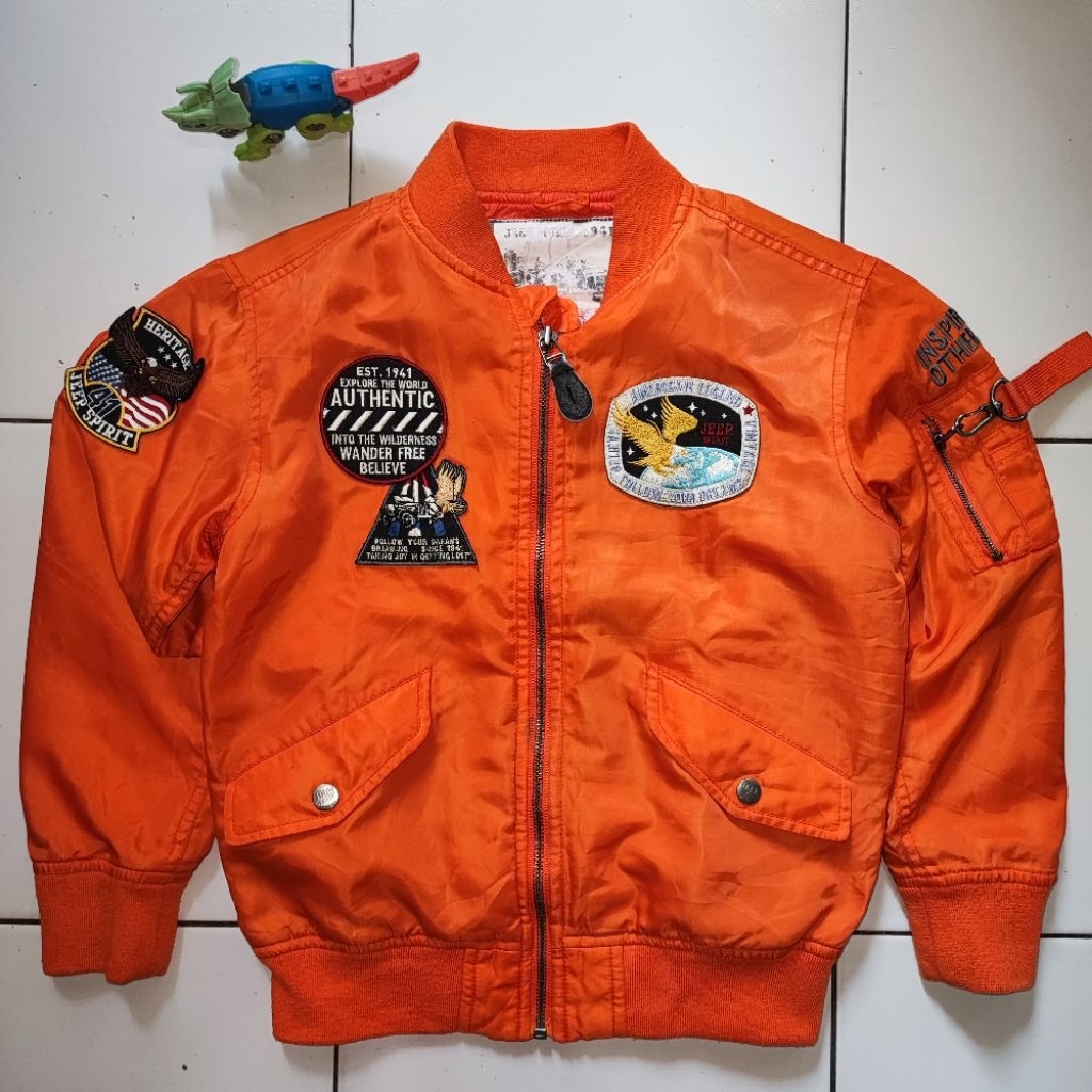 Jaket Bomber Anak JEEP SPIRIT Original 100% Second Military Pilot Style Outdoor Parasut Branded Prel