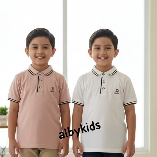 kaos kerah premium anak laki-laki 4-7tahun