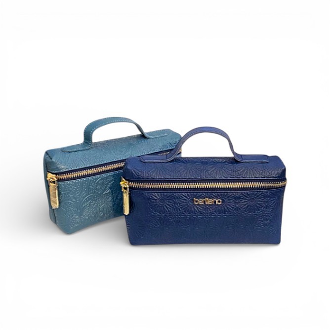 Berliano Leather Vanes Pouch -  Pouch Multifungsi Tas Make Up - Organizer Travel Kulit Sapi Asli