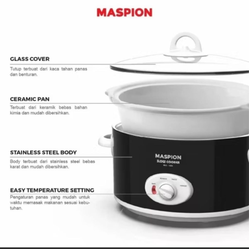MASPION SLOW COOKER 5L MSC 1850