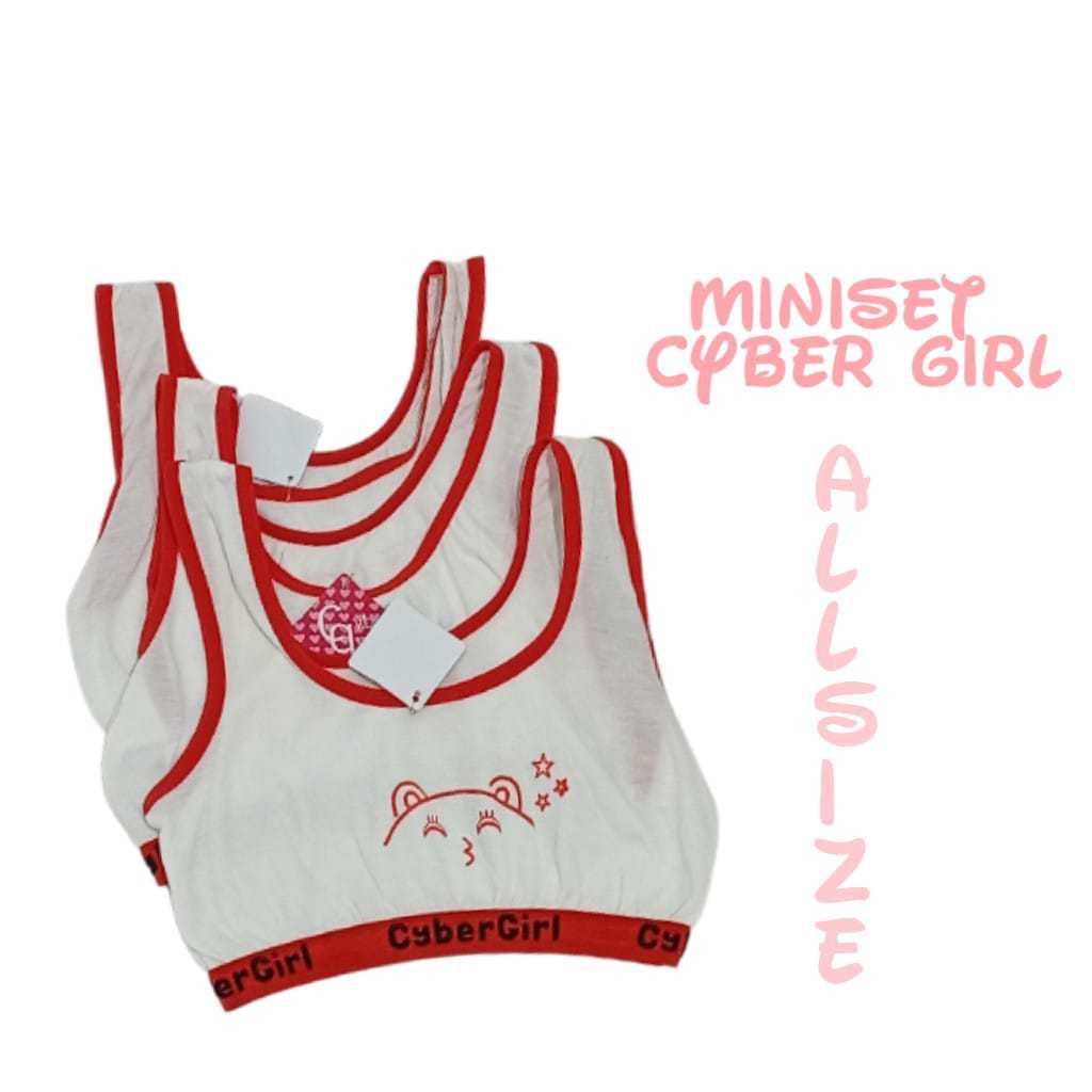(3PCS) MINISET CYBER GIRL - MINISET ANAK/REMAJA MODEL SPORT BRA TANPA BUSA