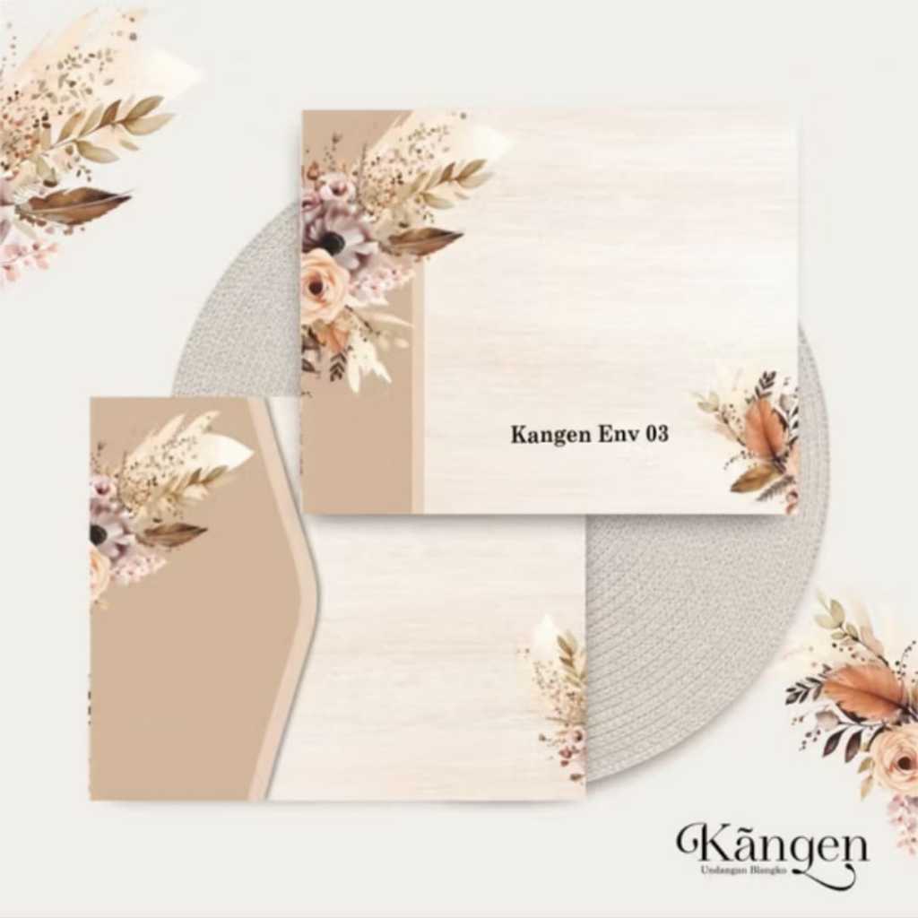 (100pcs) Blanko Kosongan Undangan Semi Amplop Softcover Aesthetic Kangen Envelope 03