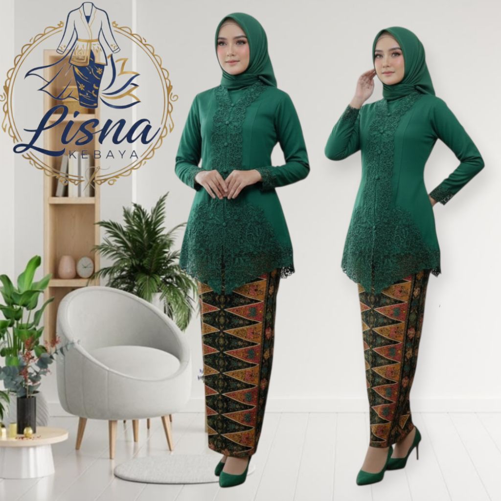 Kebaya Encim Dewasa Setelan Kebaya Encim Bawahan Rok Tumpal