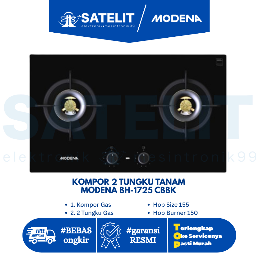 KOMPOR 2 TUNGKU TANAM MODENA BH-1725 CBBK