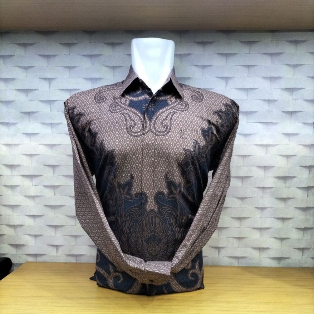 KEMEJA BATIK PREMIUM MAHOGANY | FURING HERO| BATIK PRIA | BATIK PREMIUM