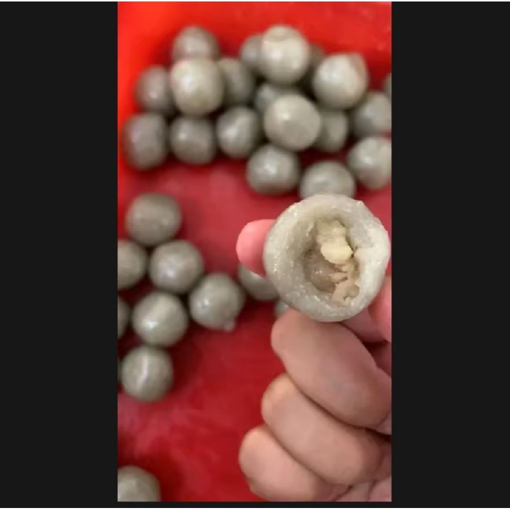 cilok isi ayam suir + goreng bawang mantul