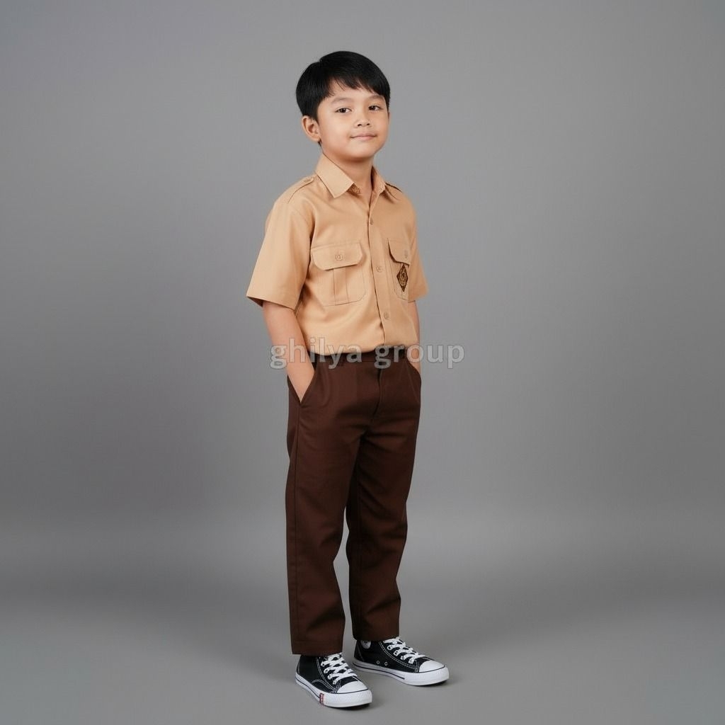 setelan pramuka, setelan pramuka sd, setelan pramuka cowo, baju pramuka sd, baju pramuka pendek, cln