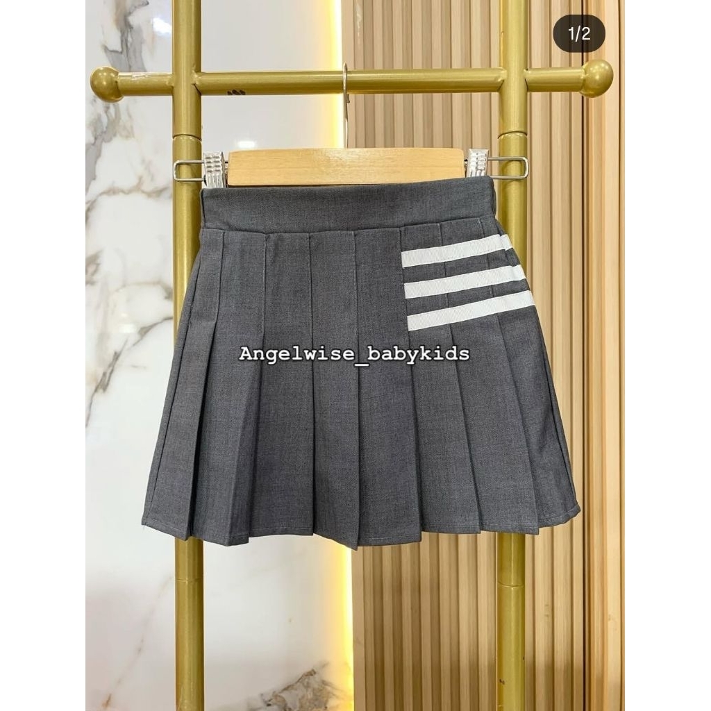 ANGELWISE- rok lipit anak- rok lipit premium- tenis line skirt-rok korban style- rok celana-rok cant