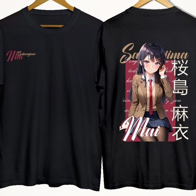 Kaos Sakurajima Mai Bahan katun DTF Premium Pakaian Unisex