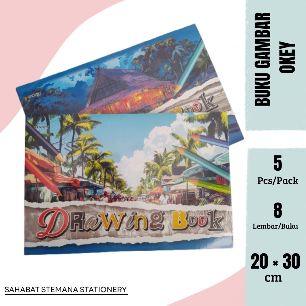 Buku Gambar OKEY 20×30cm A4 / Drawing Book OKEY