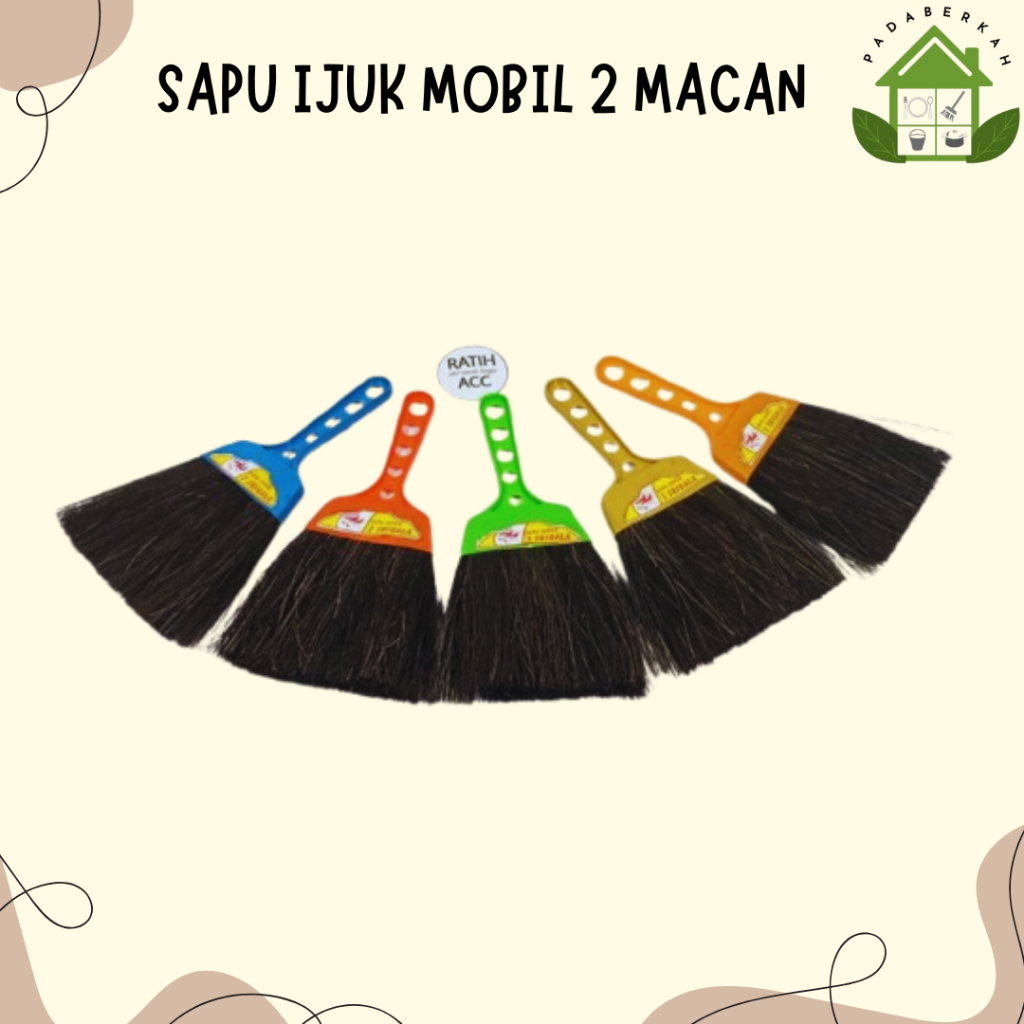 Sapu ijuk mobil 2 macan Sapu Mini Bahan Ijuk Sapu Mobil Serbaguna