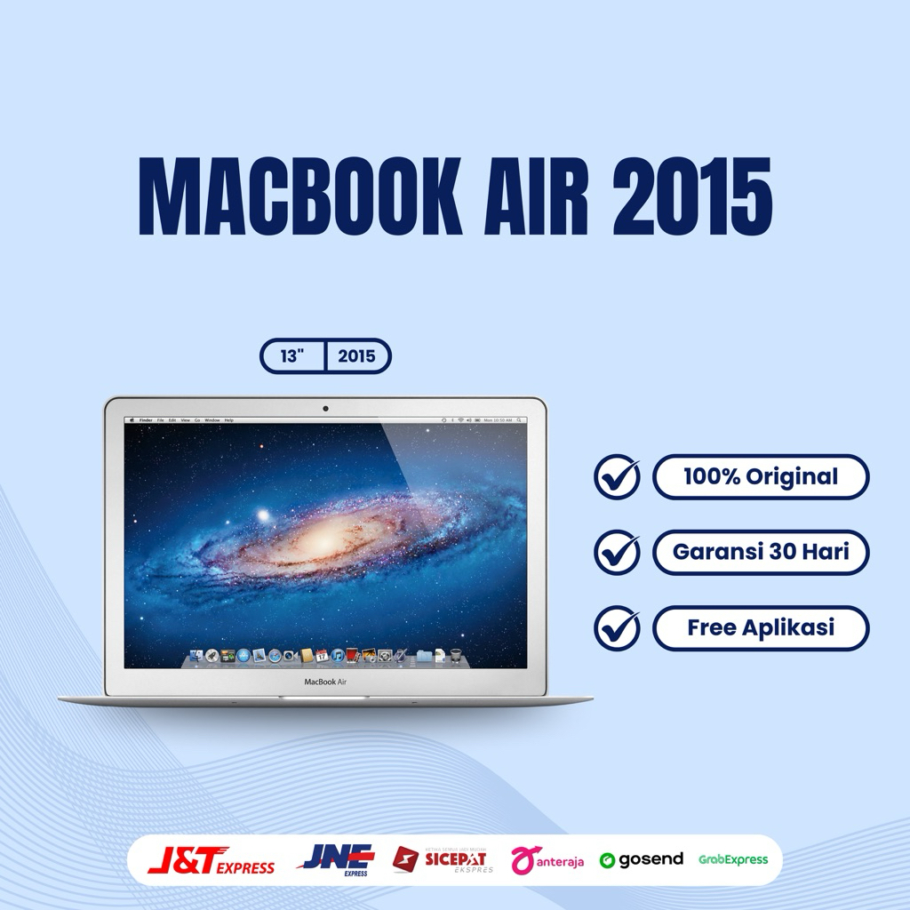 Macbook Air 2015 (13 Inch) || Ssd 128gb / 256gb Second Original